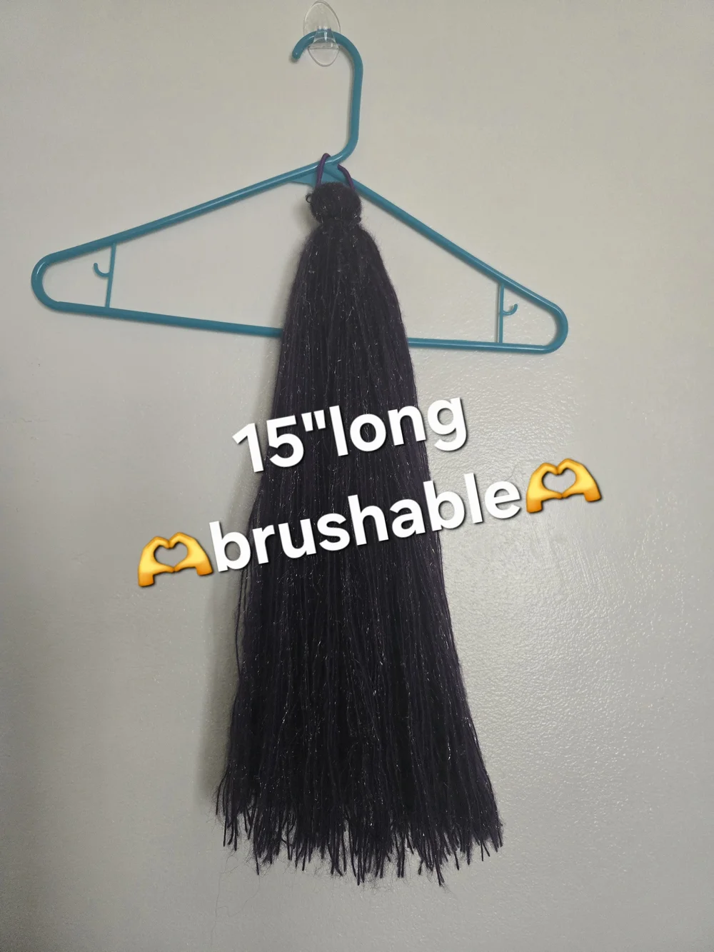4/$15 Purple Long Yarn Ponytail Extension Women Hair Accessories Brushable 15